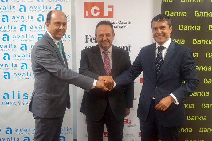 Josep Lores (Avalis), Josep-Ramón Sanromà (ICF) y Miquel Capdevila Mulet (Bankia