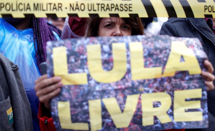 Manifestación en apoyo de Luiz Inácio Lula da Silva