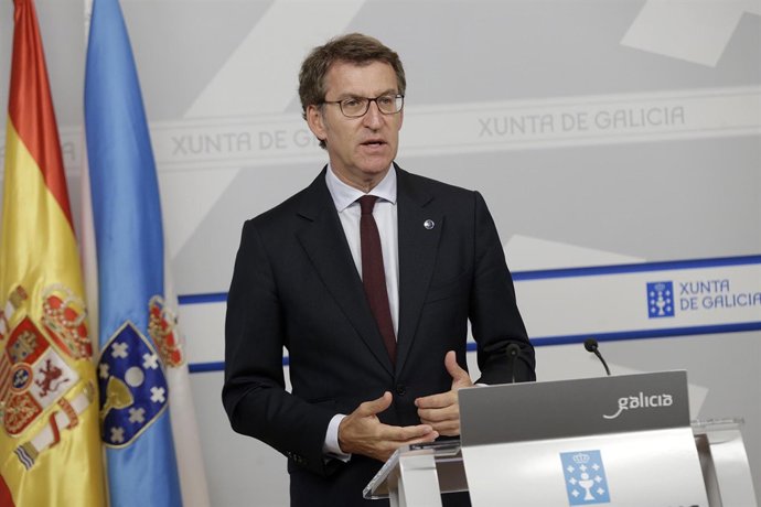 Roda de premsa de Feijóo després del Consello de la Xunta
