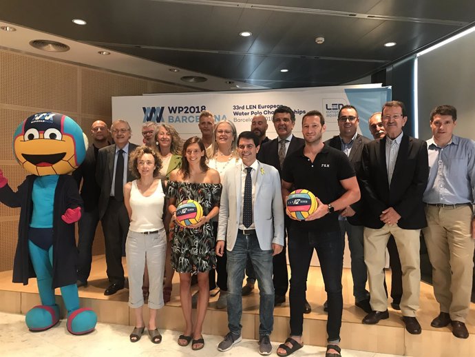 Acto de apoyo de la Diputación de Barcelona a las selecciones de Waterpolo