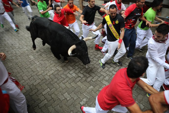 Primer encierro de los Sanfermines 2018.