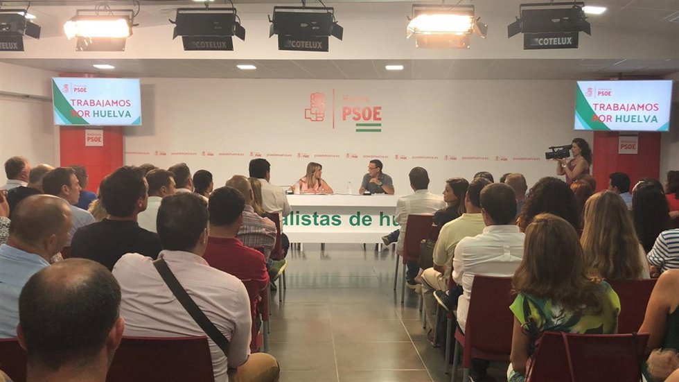 Susana Díaz, en un acto de partido en Huelva