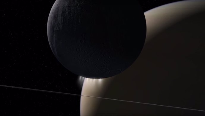 Encélado y Saturno