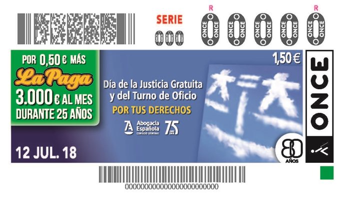 Cupón de la ONCE ICA Oviedo