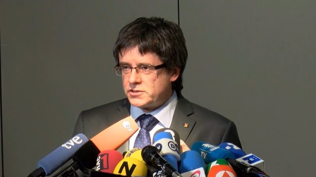 Carles Puigdemont reunido en Berlín con Quim Torra