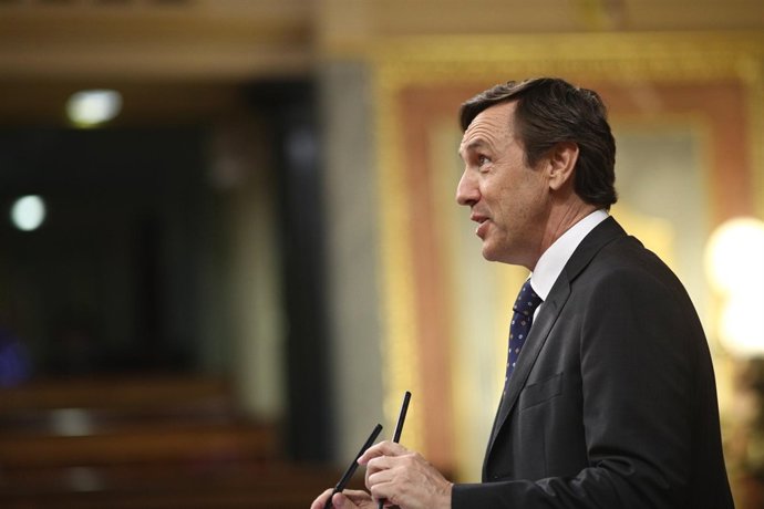 Rafael Hernando, diputado del PP, en la tribuna