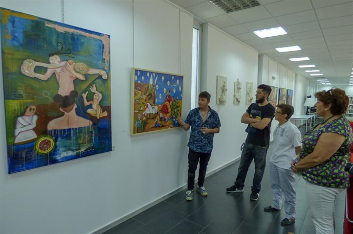 Exposición de artistas onubenses en la sede de la UNIA en La Rábida