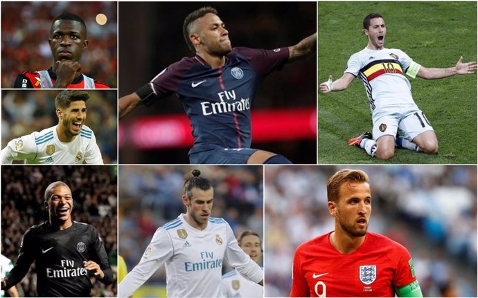 Opciones del Real Madrid: Vinicius, Neymar, Hazard, Asensio, Mbappé, Bale y Kane
