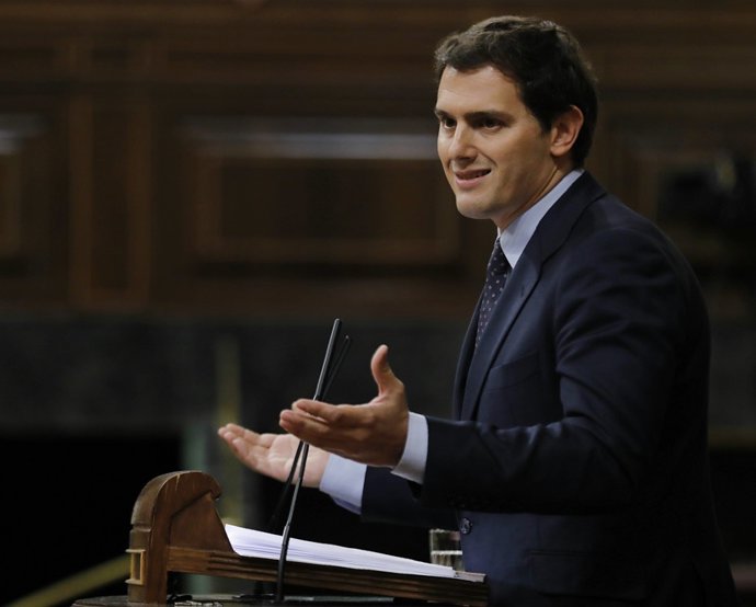 Albert Rivera en el debate de la moción de censura 