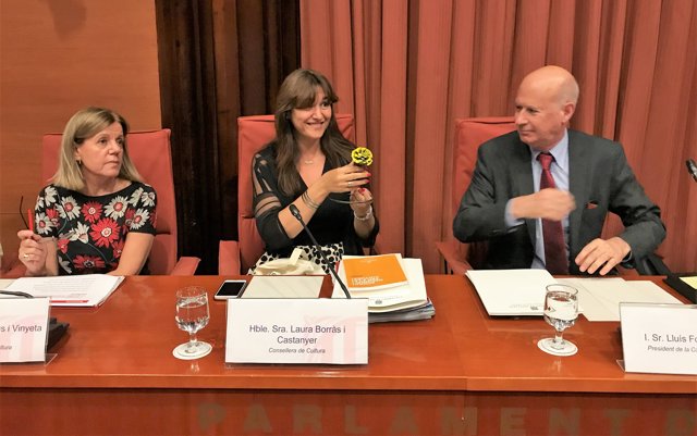 La consellera de Cultura, Laura Borràs, en el Parlament