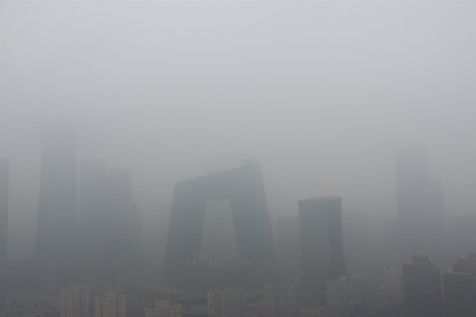 Nube de contaminación en Pekín