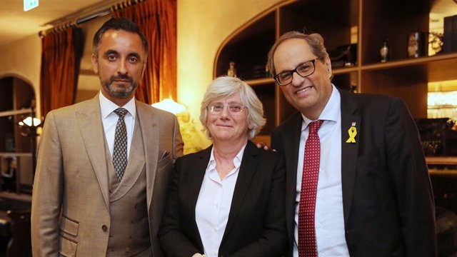 El presidente de la Generalitat, Quim Torra, Clara Ponsatí y Aamer Anwar