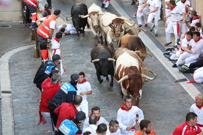 Cinquè 'encierro' de San Fermín 2018 de Núñez del Cuvillo