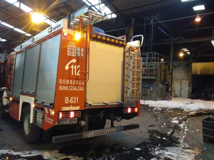Incendio en una fábrica de Urdiáin