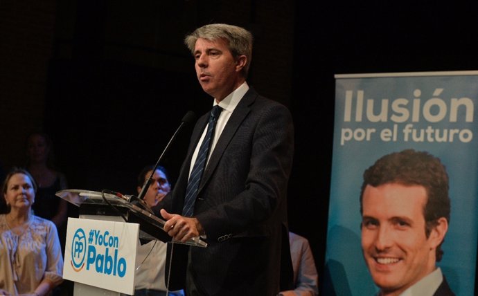 Acto en Madrid de la candidatura de Pablo Casado en las primarias del PP.