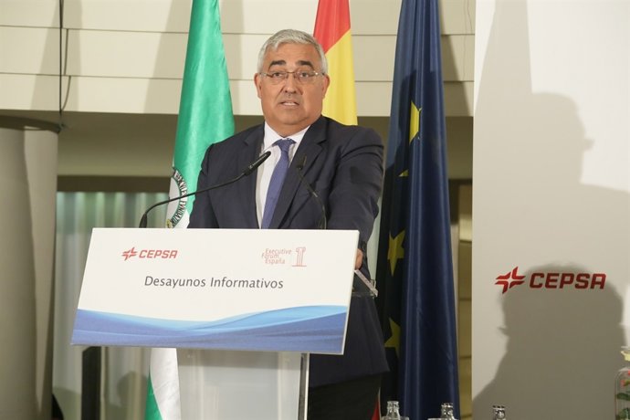 El consejero Antonio Ramírez de Arellano en un desayuno informativo en Madrid