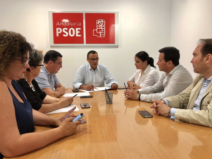 Reunión de la Permanente de la Ejecutiva del PSOE de Huelva.