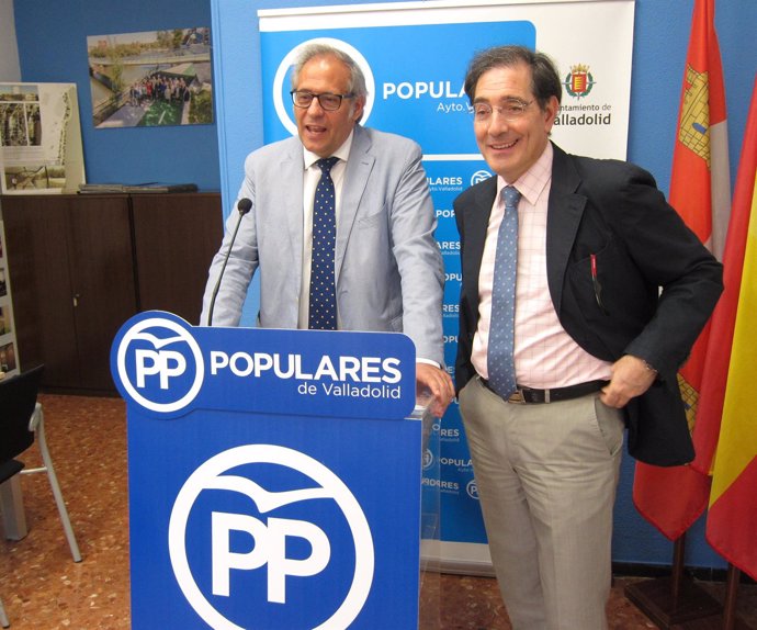 Los concejales del PP de Valladolid Martínez Bermejo y Enríquez 11-7-2018