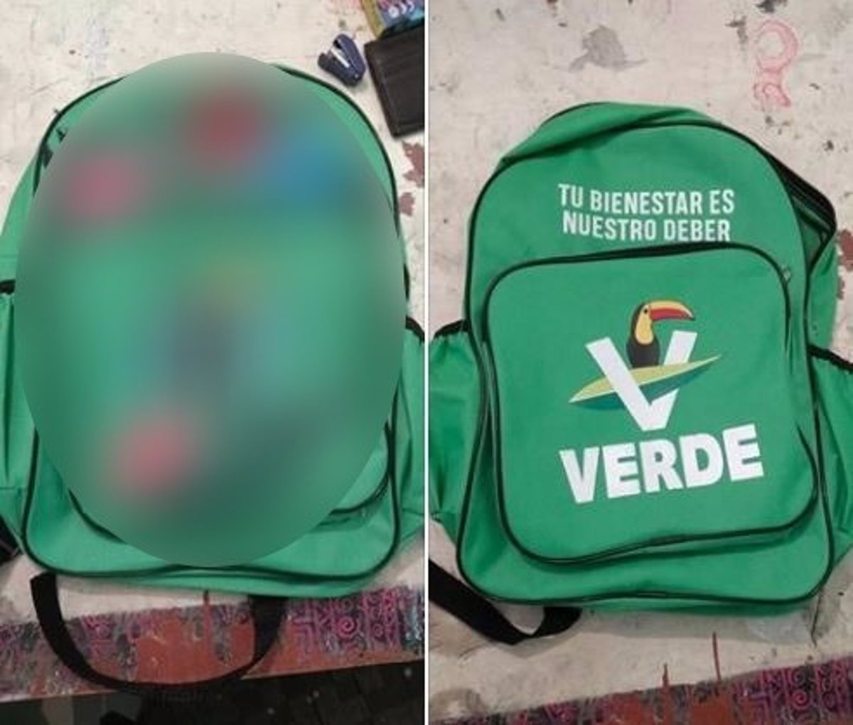 mexicano customiza mochila de propaganda electoral Partido Verde para su sobrina y se vuelve viral