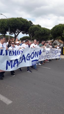 Protesta en Mazagón