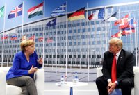 Trump asegura que mantiene una "relación estupenda" con Alemania tras su reunión bilateral con Merkel