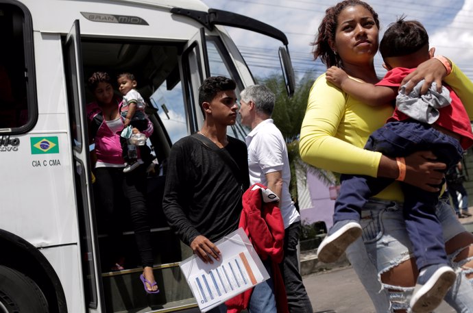 Venezuelan refugees arrive at UNHCR shelter in Manaus, Brazil May 4, 2018. REUTE