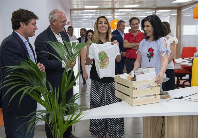 Susana Díaz, durante su visita a Ecovalia