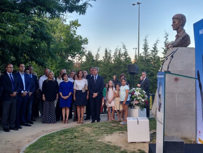 Soraya Sáenz de Santamaría en un acto homenaje a Miguel Ángel Blanco en Madrid