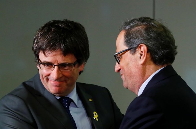 Puigdemont i Torra junts a Berlín