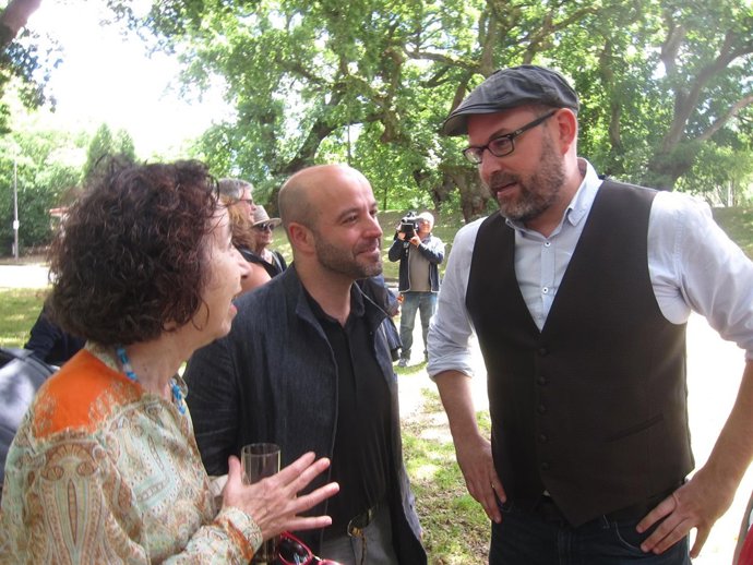  Luís Villares Con Martiño Noriega En El Aniversario De Compostela Aberta