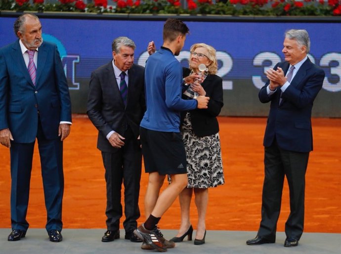Manuela Carmena en el Madrid Open de Tenis