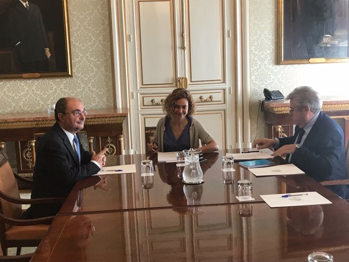 Javier Lambán se ha reunido hoy con la ministra Meritxell Batet en Madrid