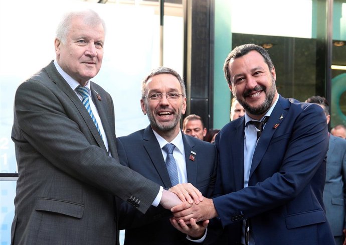 Horst Seehofer, Matteo Salvini y Herbert Kickl