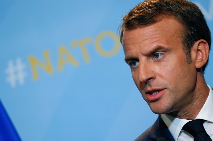 Emmanuel Macron en la cumbre de la OTAN