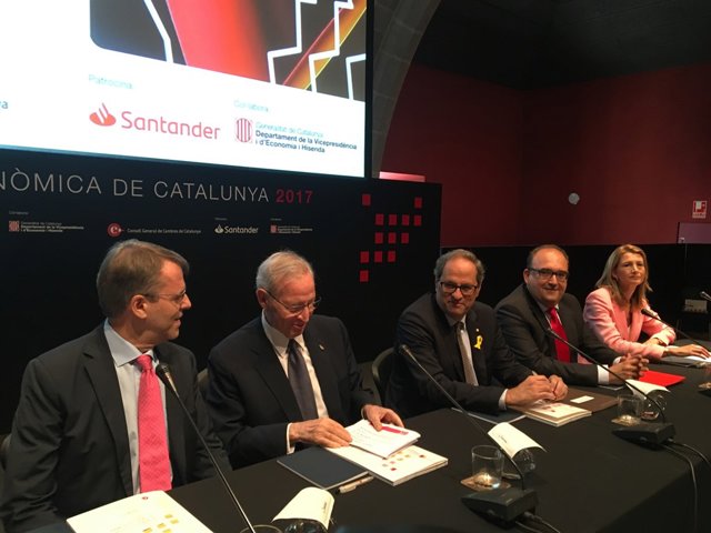 Oriol Amat, Miquel Valls, Quim Torra, J. María Martínez i Carme Poveda