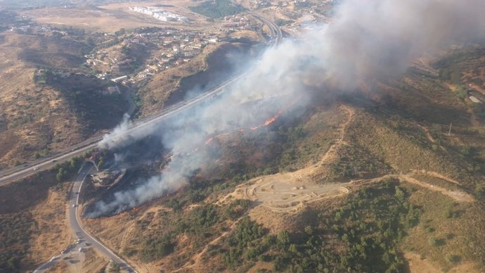 Incendio forestal en Mijas