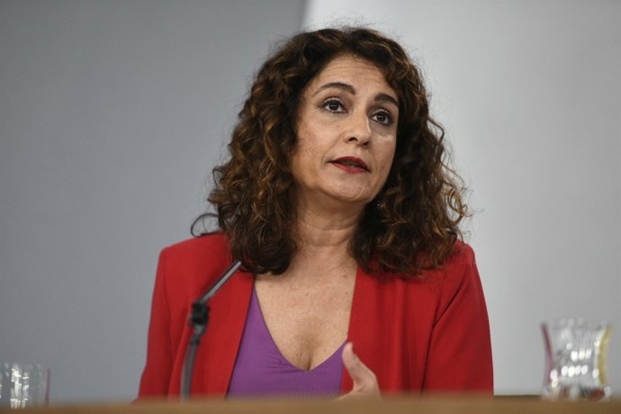 Roda de premsa de la ministra d'Hisenda, María Jesús Montero