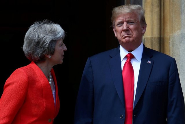 Donald Trump y Theresa May 