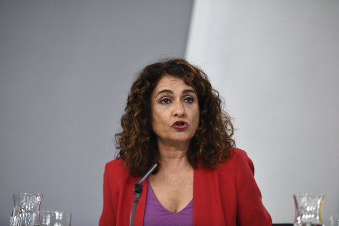 Rueda de prensa de la ministra de Hacienda, María Jesús Montero