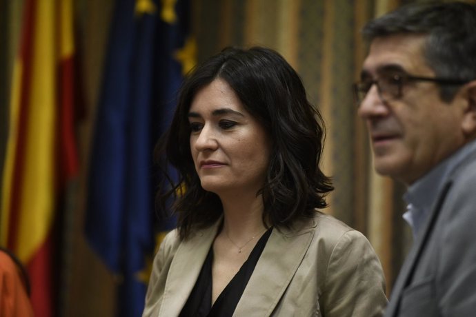 Carmen Montón y Patxi López en la Comisión de Sanidad del Congreso