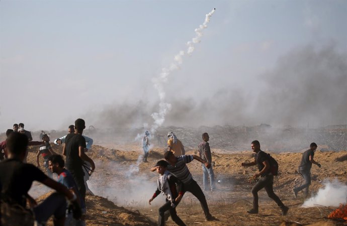 Disturbios en la frontera de la Franja de Gaza con Israel