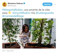 Rivera denuncia que el Ministerio de Defensa hace "propaganda" sobre Margarita Robles en Twitter