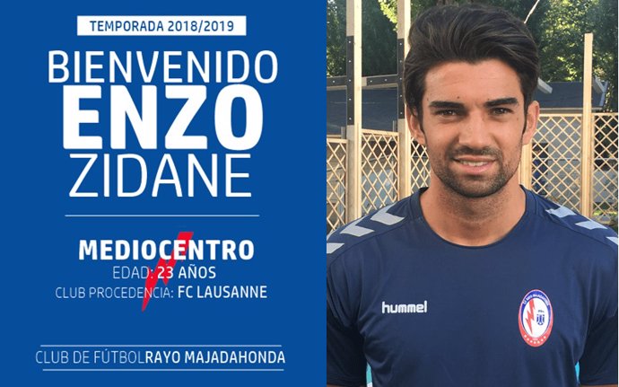 Enzo Zidane, cedido un año al Rayo Majadahonda