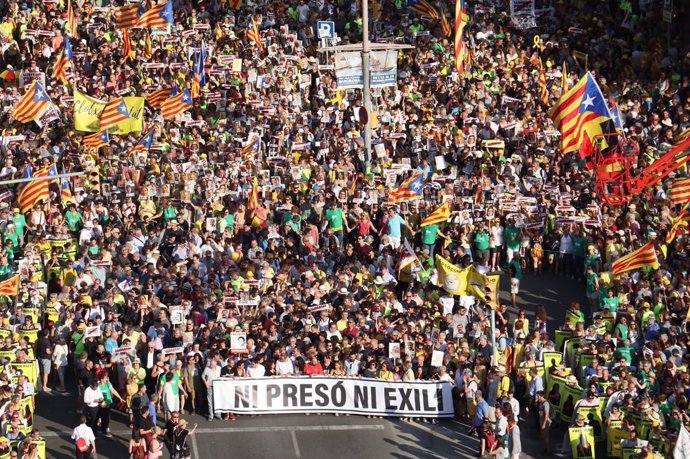 Manifestación por los presos soberanistas en Barcelona 