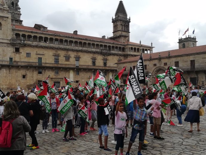 Concentración en apoyo al pueblo saharui en Santiago