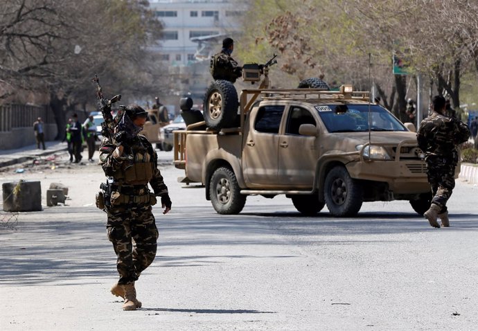 Policía afgana en Kabul 