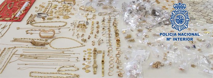 Imagen de las joyas recuperadas