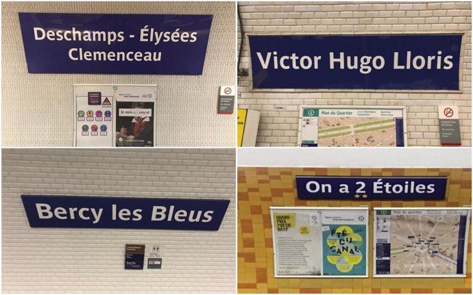 El metro de París homenajea a los campeones del mundo