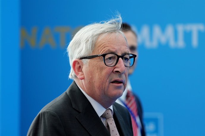 Jean-Claude Juncker en la cumbre de la OTAN