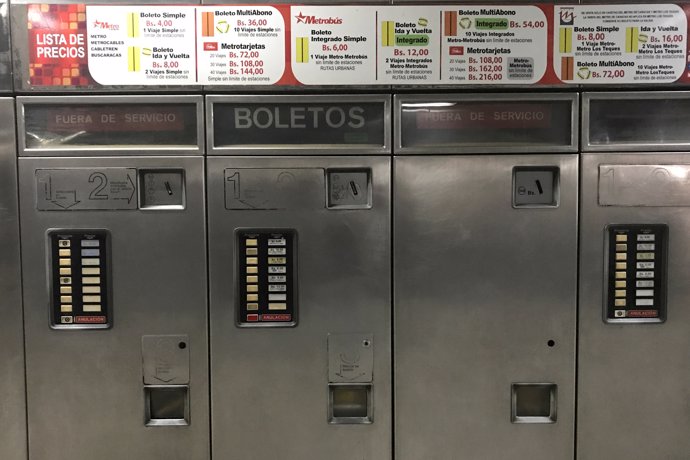 El metro de Caracas funciona gratis por falta de recursos